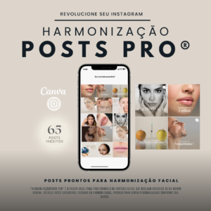 Harmonização Posts Pro Full Face academy - posts para harmonização facial para personalizar canva