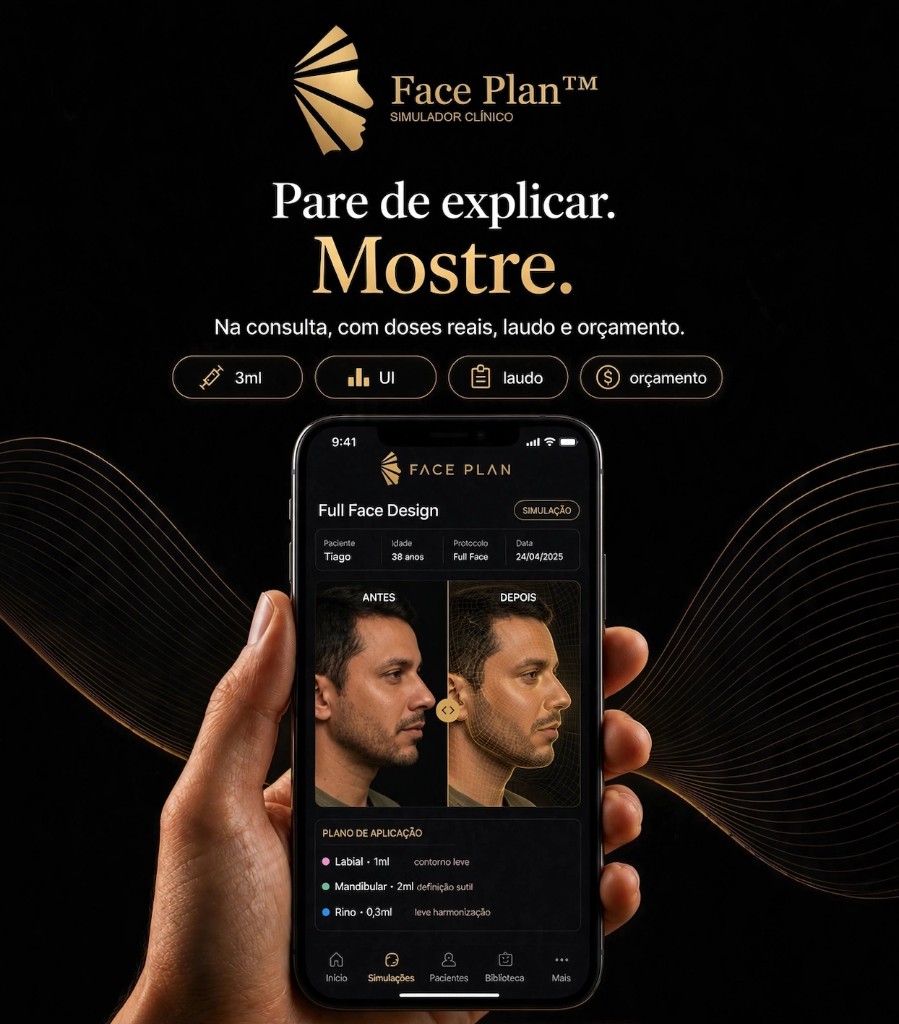 Face Plan simulador clinico pare de explicar mostre na consulta